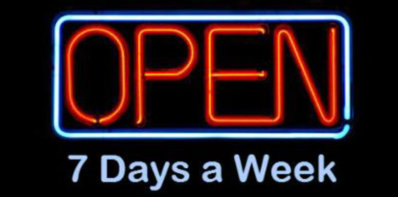 Open 7 Days A Week